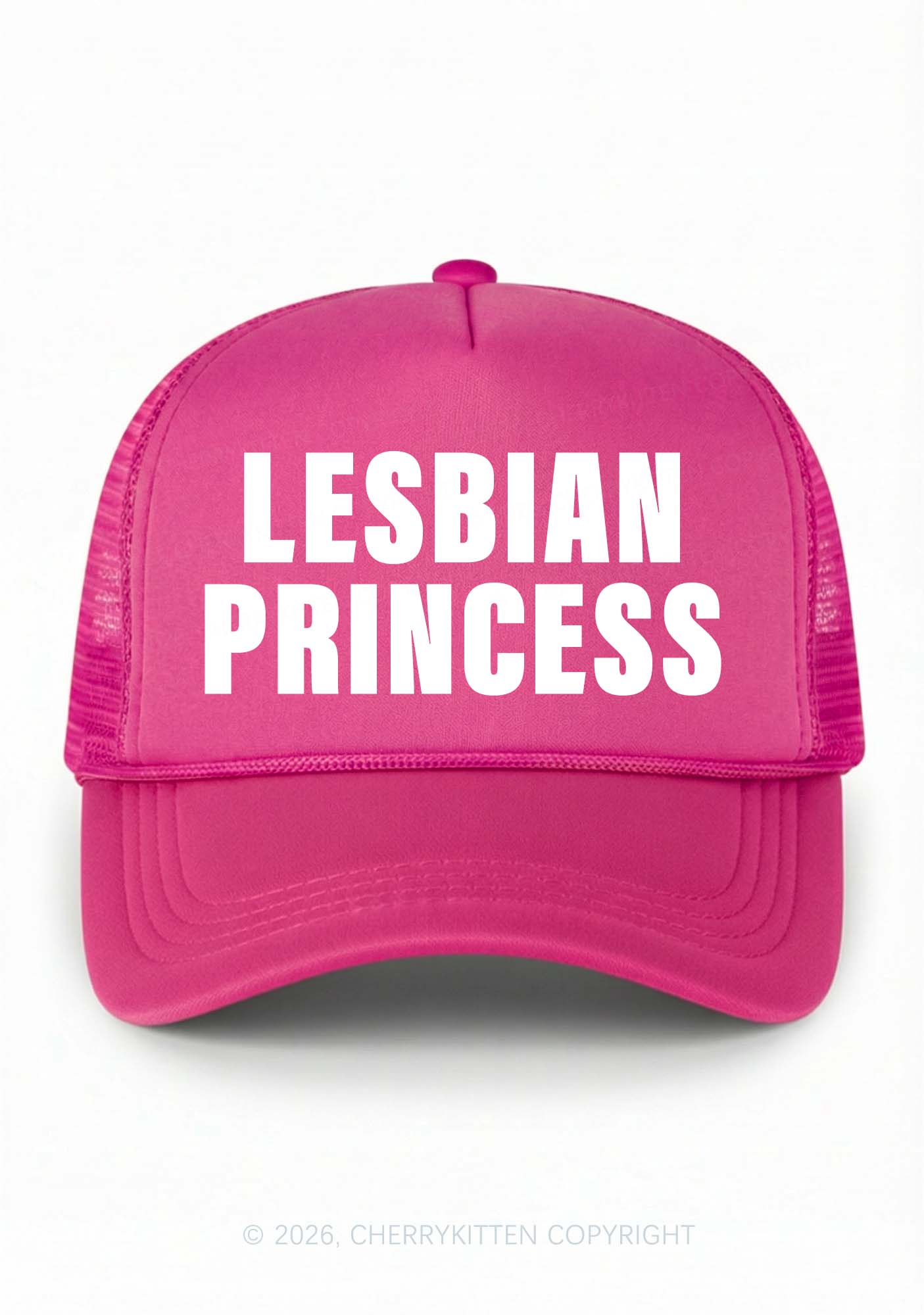 Lesbian Princess Pride Y2K Trucker Hat Cherrykitten