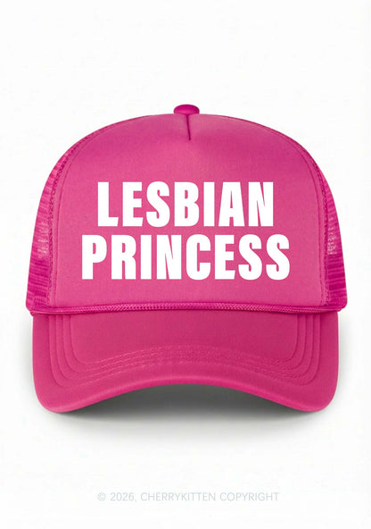 Lesbian Princess Pride Y2K Trucker Hat Cherrykitten