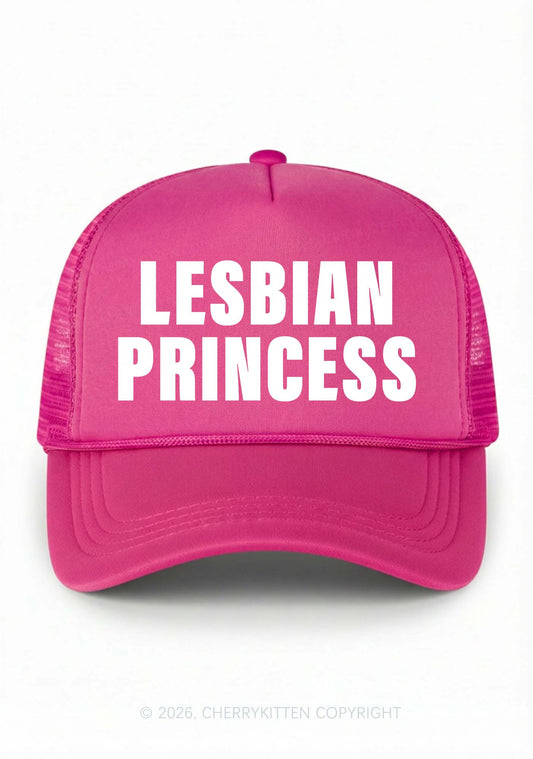 Lesbian Princess Pride Y2K Trucker Hat Cherrykitten