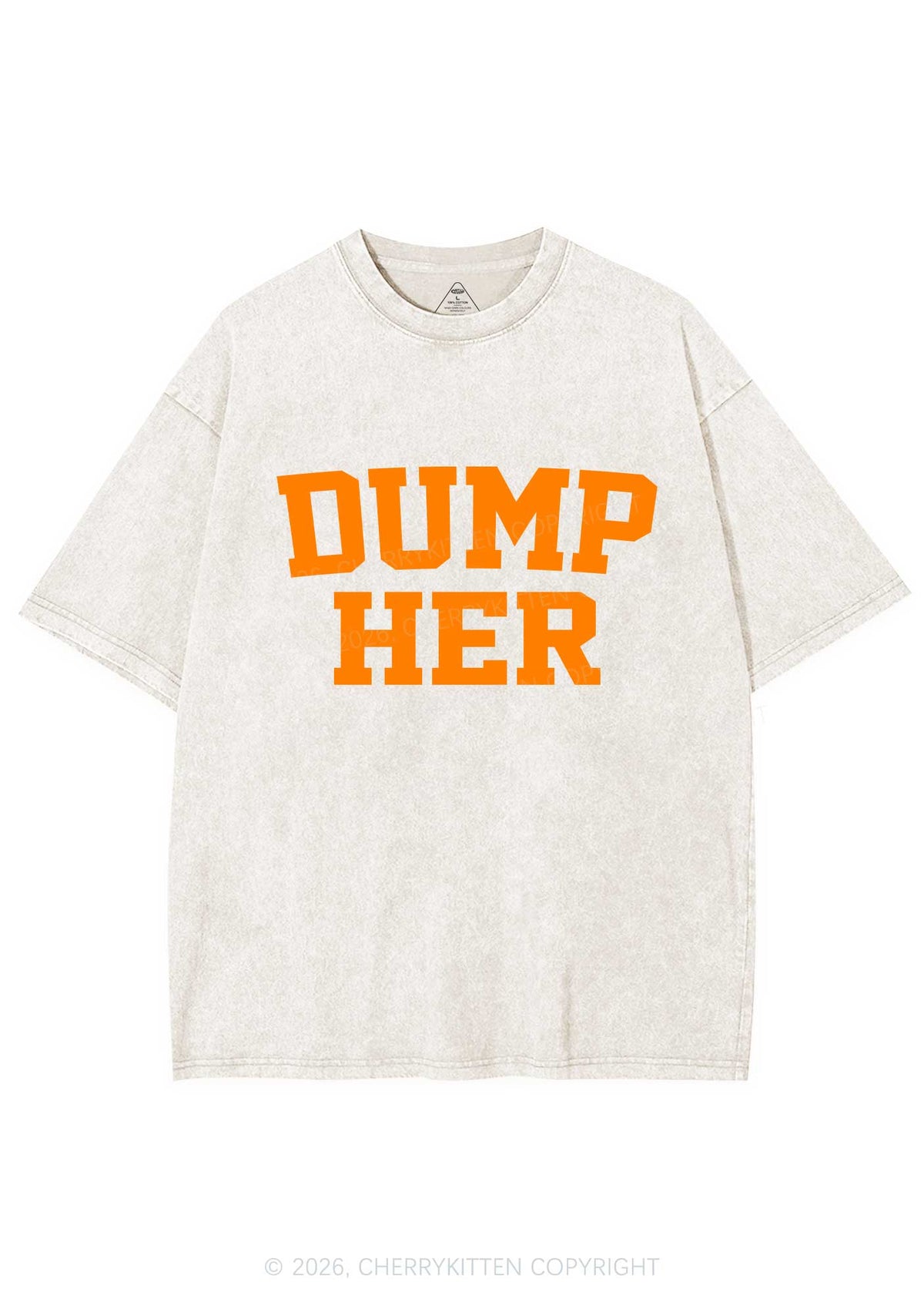 Dump Her Y2K Shirts Washed Tee Cherrykitten