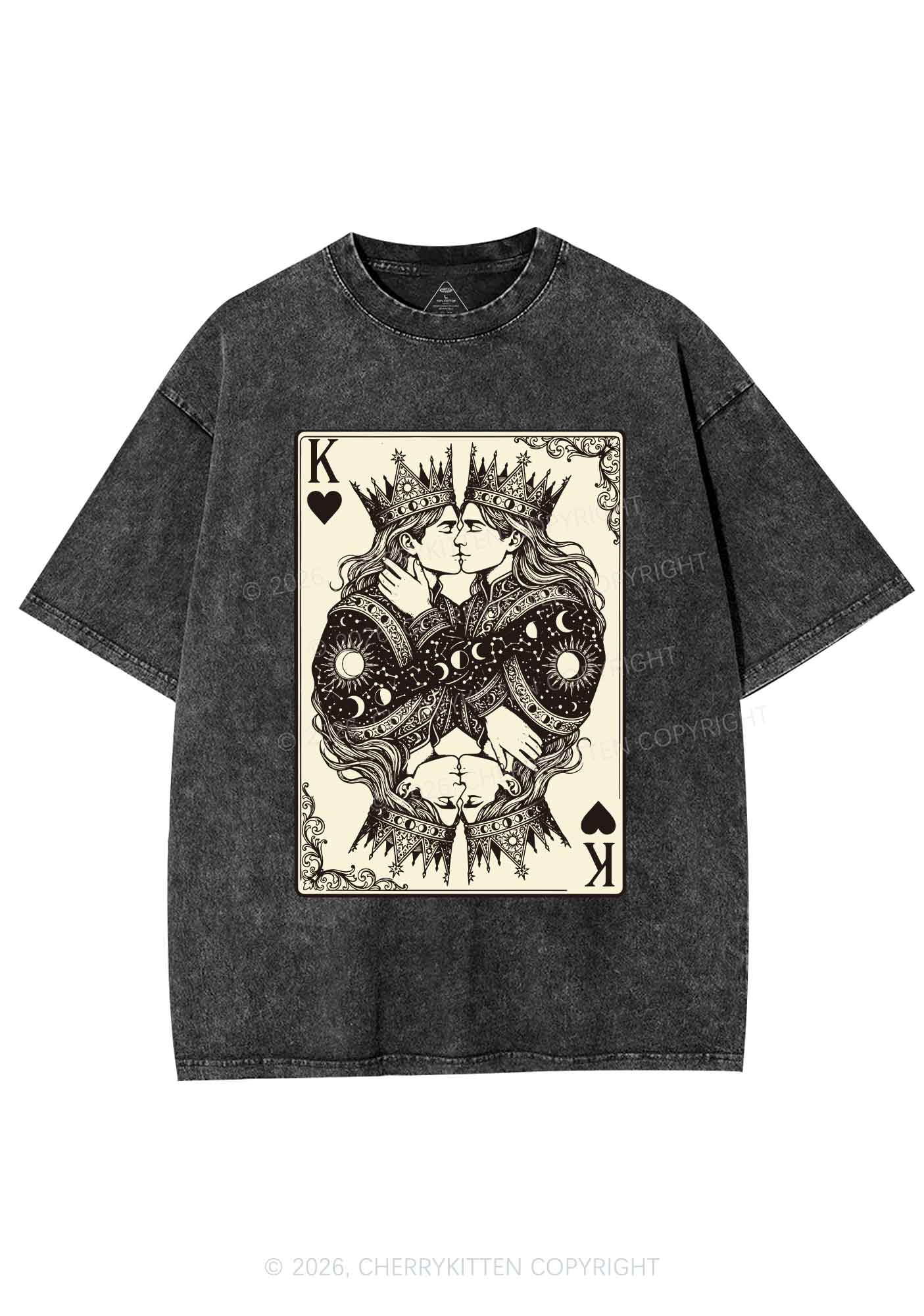 Kings Kissing Pride Y2K Shirts Washed Tee Cherrykitten