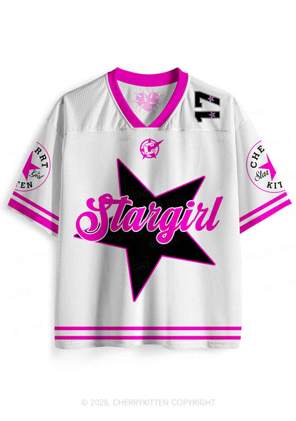 White Stargirl Y2K Sport Jersey Shirts Cherrykitten