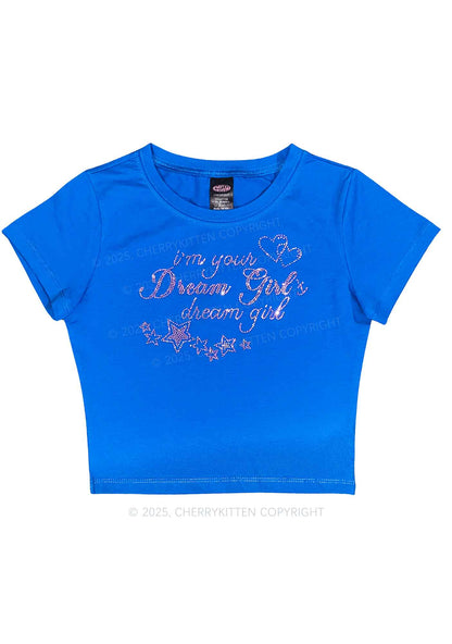 Rhinestone Dream Girl Pride Y2K Baby Tee Cherrykitten
