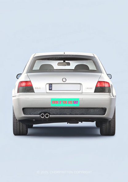 Honk If You Are Gay Pride Y2K Car Bumper Magnet Cherrykitten