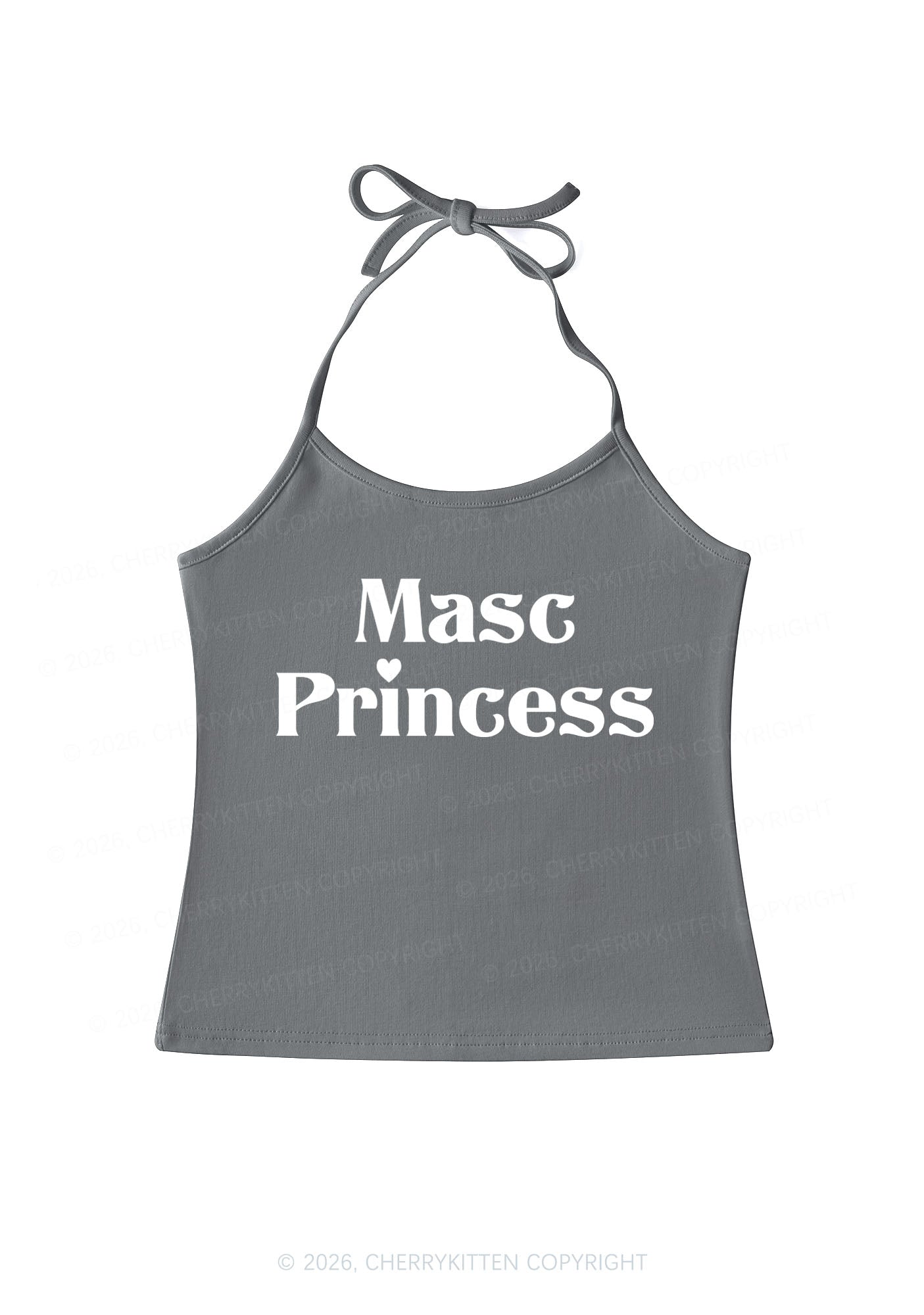 Masc Princess Pride Y2K Halter Neck Cami Cherrykitten