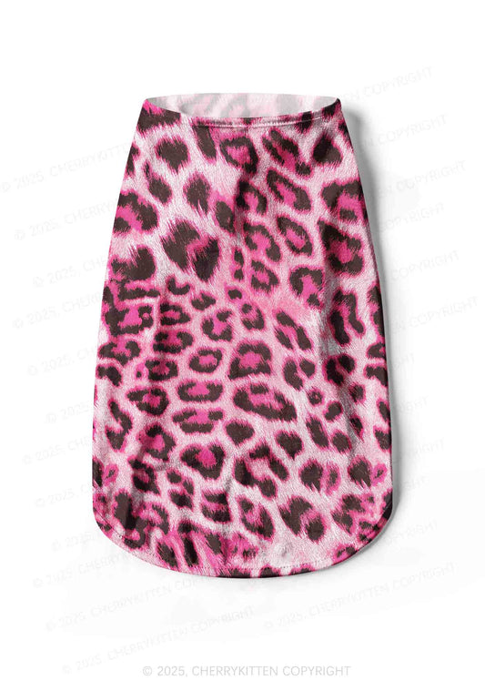 Pink Leopard Y2K Pet Tank Top Cherrykitten