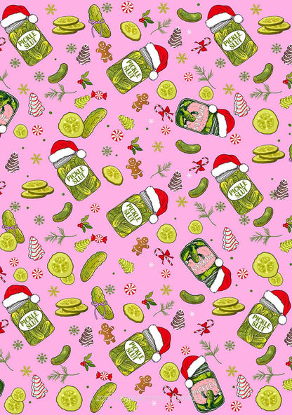 Christmas Santa Pickle Y2K Fleece Long Sleeve Pajama Set Cherrykitten