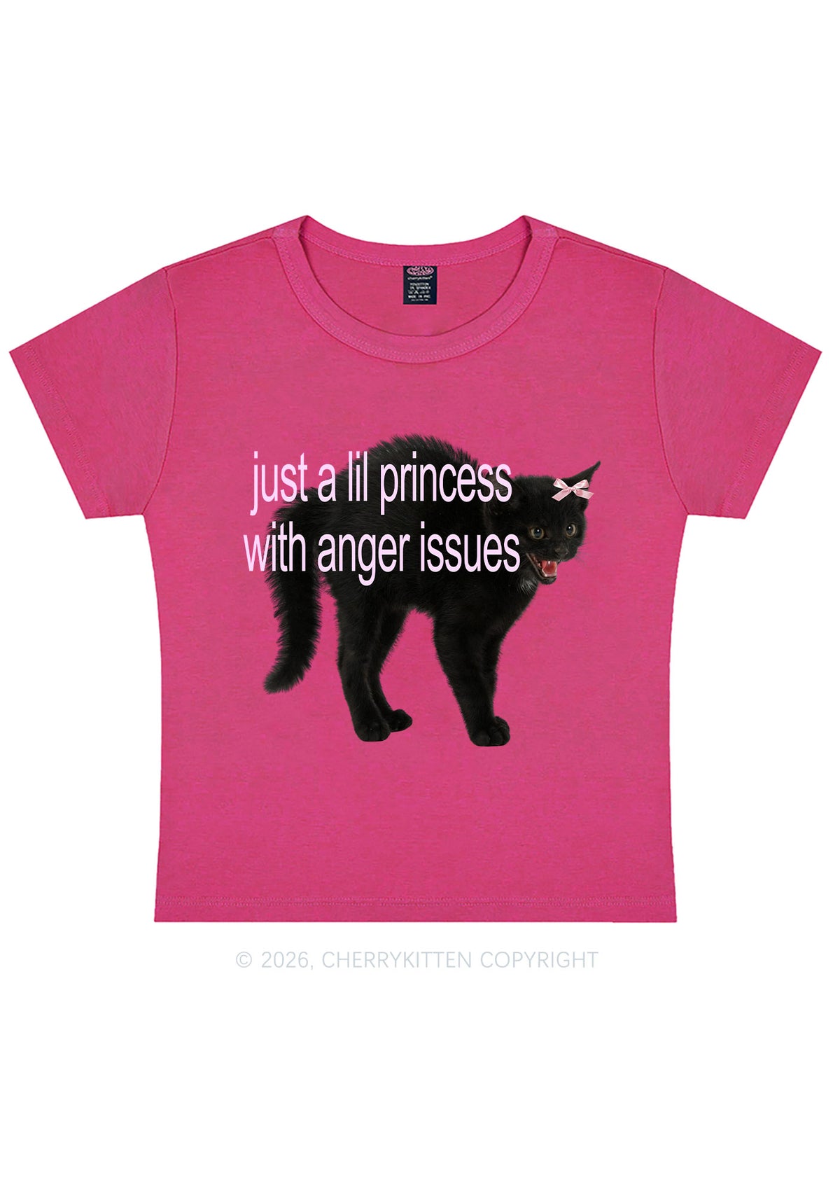 Just A Lil Princess Y2K Baby Tee Cherrykitten