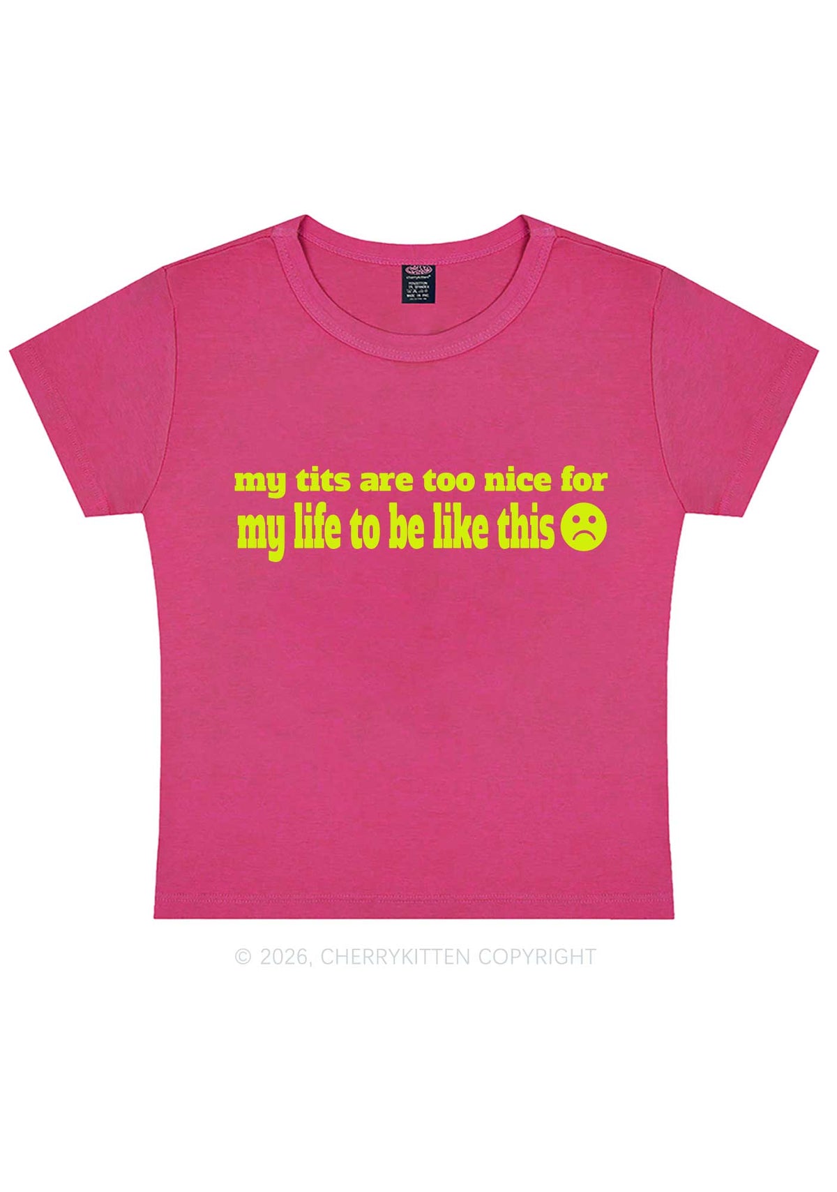 My Txts Are Too Nice Y2K Baby Tee Cherrykitten