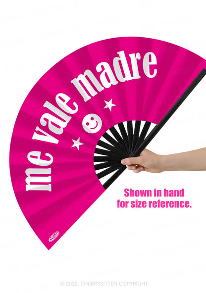 Me Vale Madre Y2K Rave Hand Fan Cherrykitten