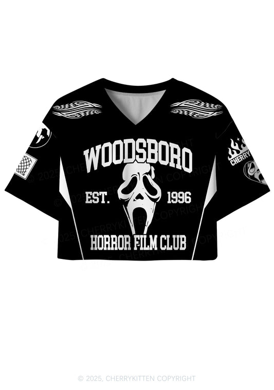Custom Halloween Horror Film Club Y2K Crop Sport Jersey Shirts Cherrykitten