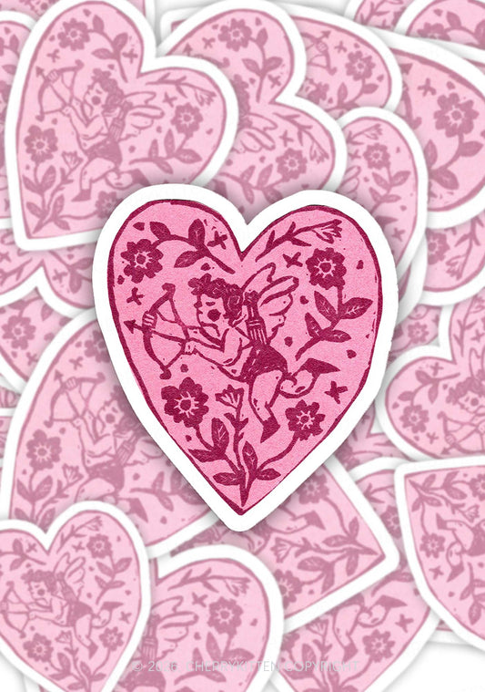 Pink Angel Heart 1pc Y2K Sticker Cherrykitten