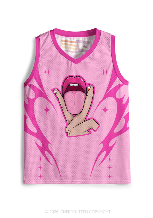 Lesbian Kissing Pride Y2K Sport Jersey Tank Cherrykitten