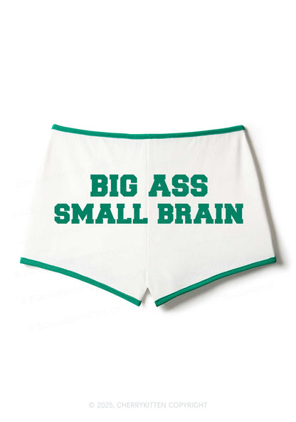 Big Axx Small Brain Y2K Booty Shorts Cherrykitten