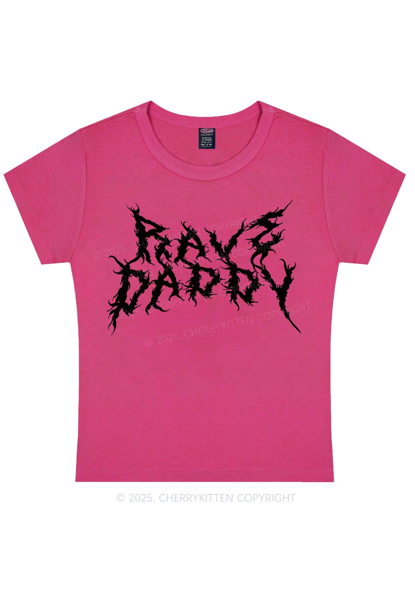 Rave Daddy Y2K Baby Tee Cherrykitten