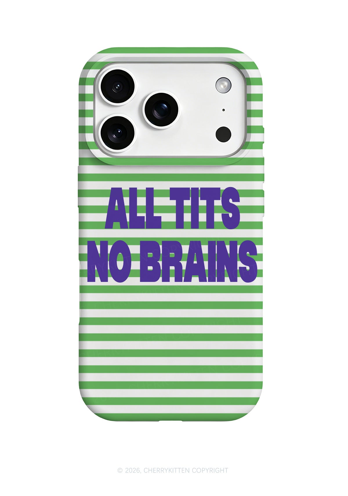 All Txts No Brains Green Stripes Y2K Phone Case Cherrykitten