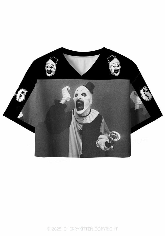 Custom Halloween Horror Clown Y2K Crop Sport Jersey Shirts Cherrykitten