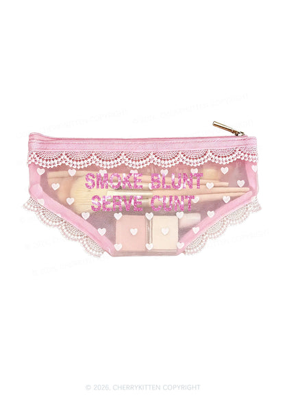 Glitter Smoke Blunt Y2K Briefs Shape Cosmetic Pouch Cherrykitten