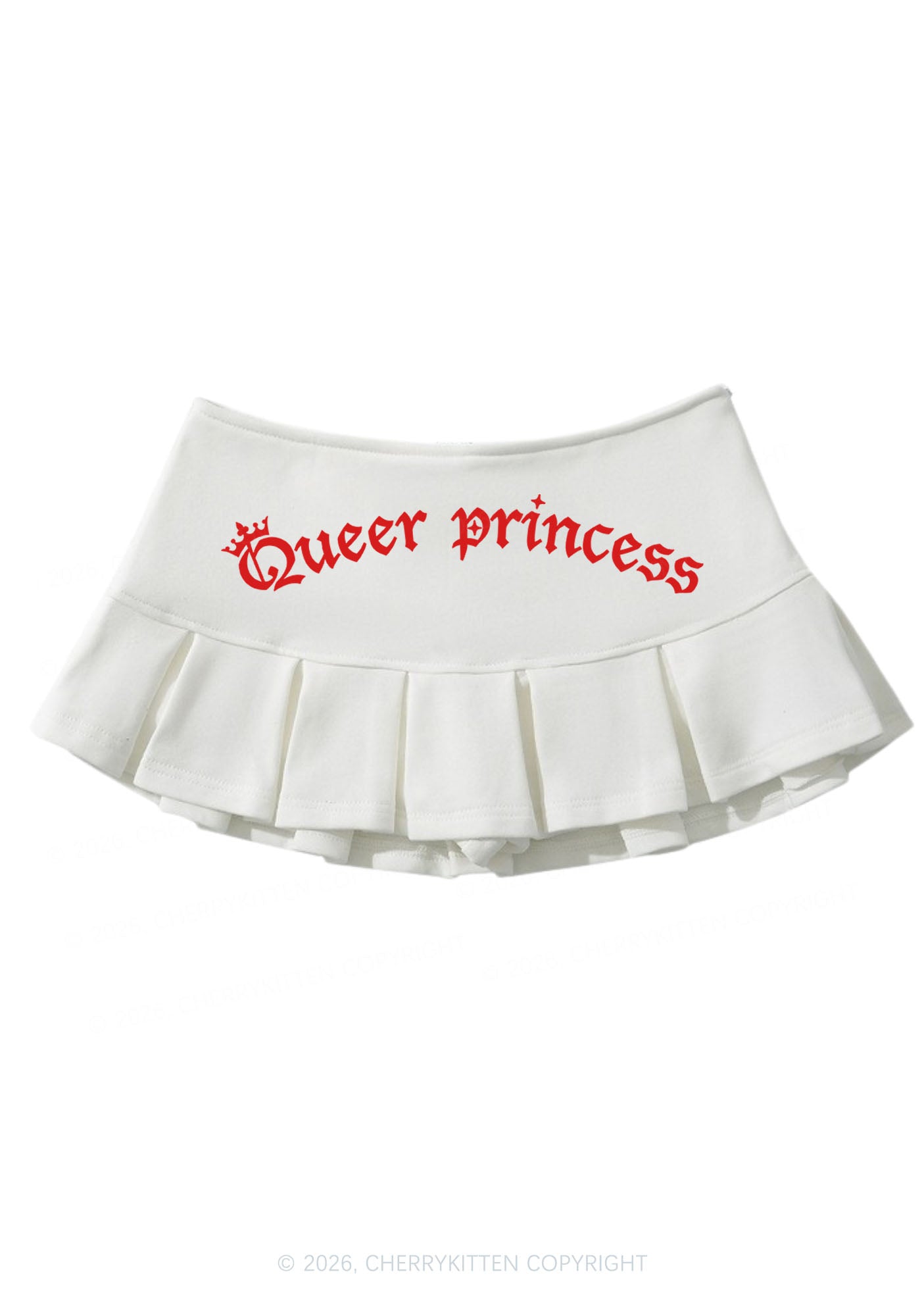 Queer Princess Pride Y2K Mini Pleated Skirts Cherrykitten