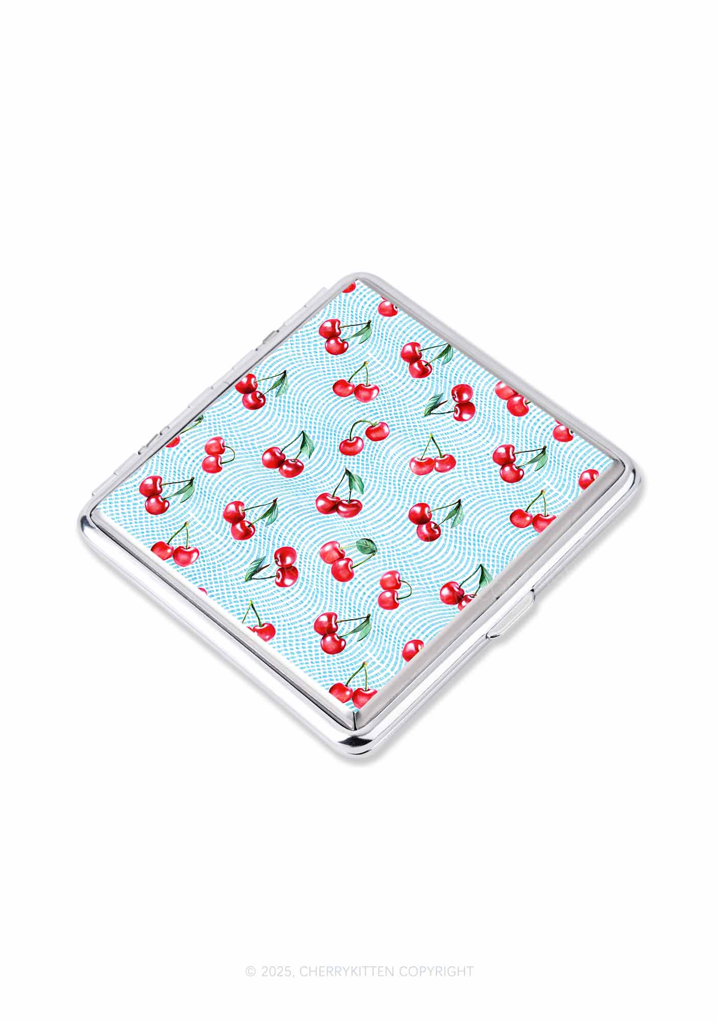 Blue Cherry Y2K Cigarette Case Cherrykitten