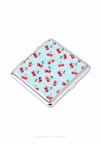 Blue Cherry Y2K Cigarette Case Cherrykitten