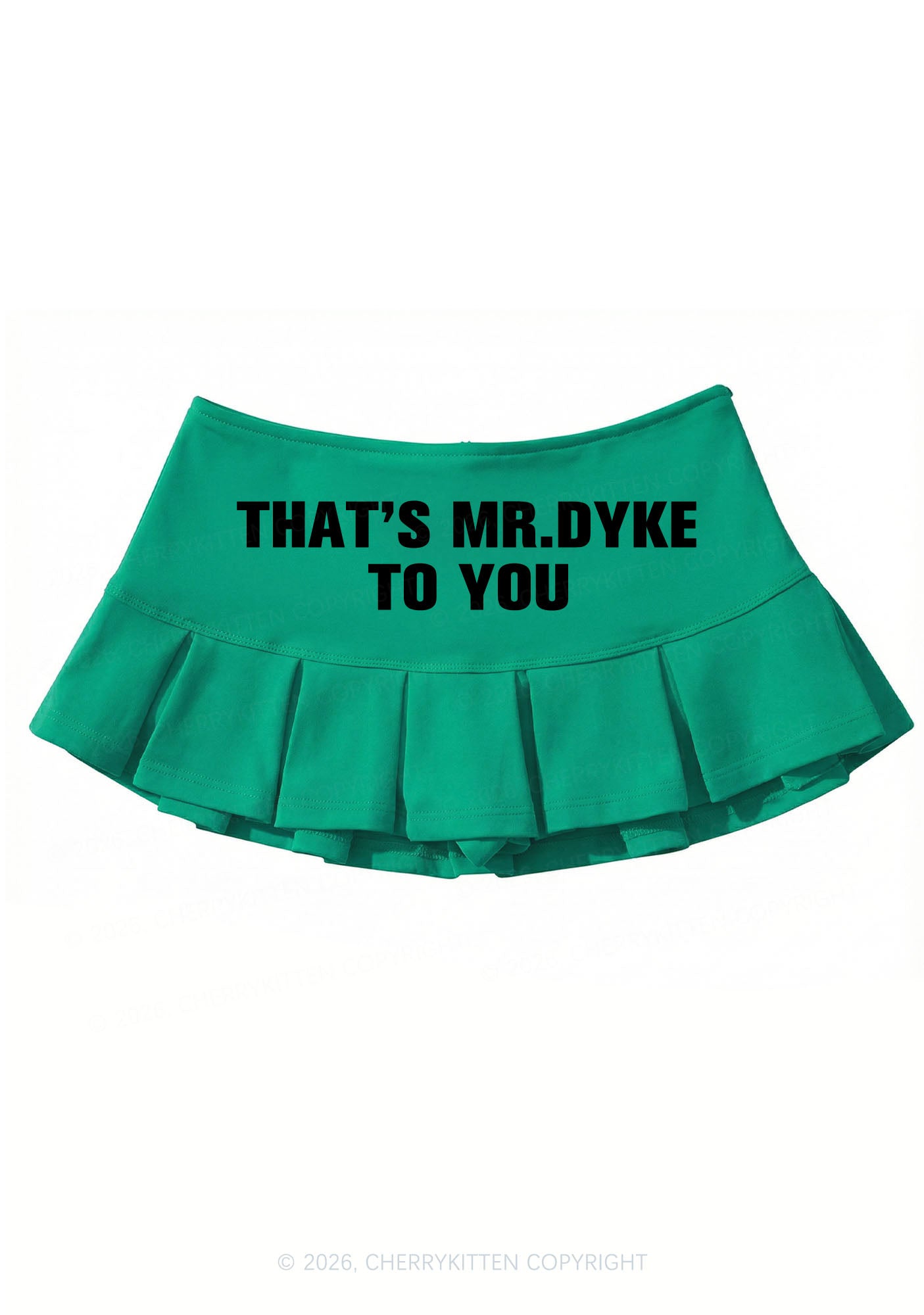 Thats Mr Dyke Pride Y2K Mini Pleated Skirts Cherrykitten