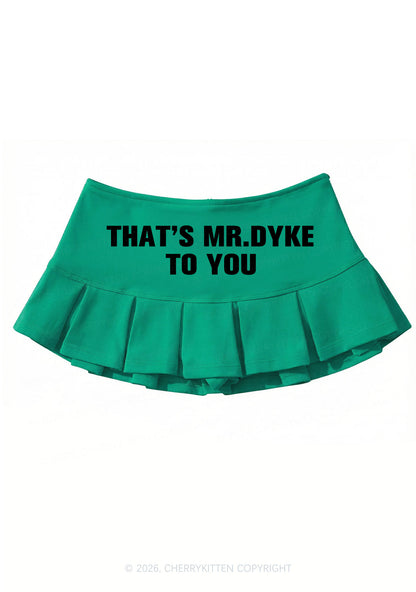Thats Mr Dyke Pride Y2K Mini Pleated Skirts Cherrykitten