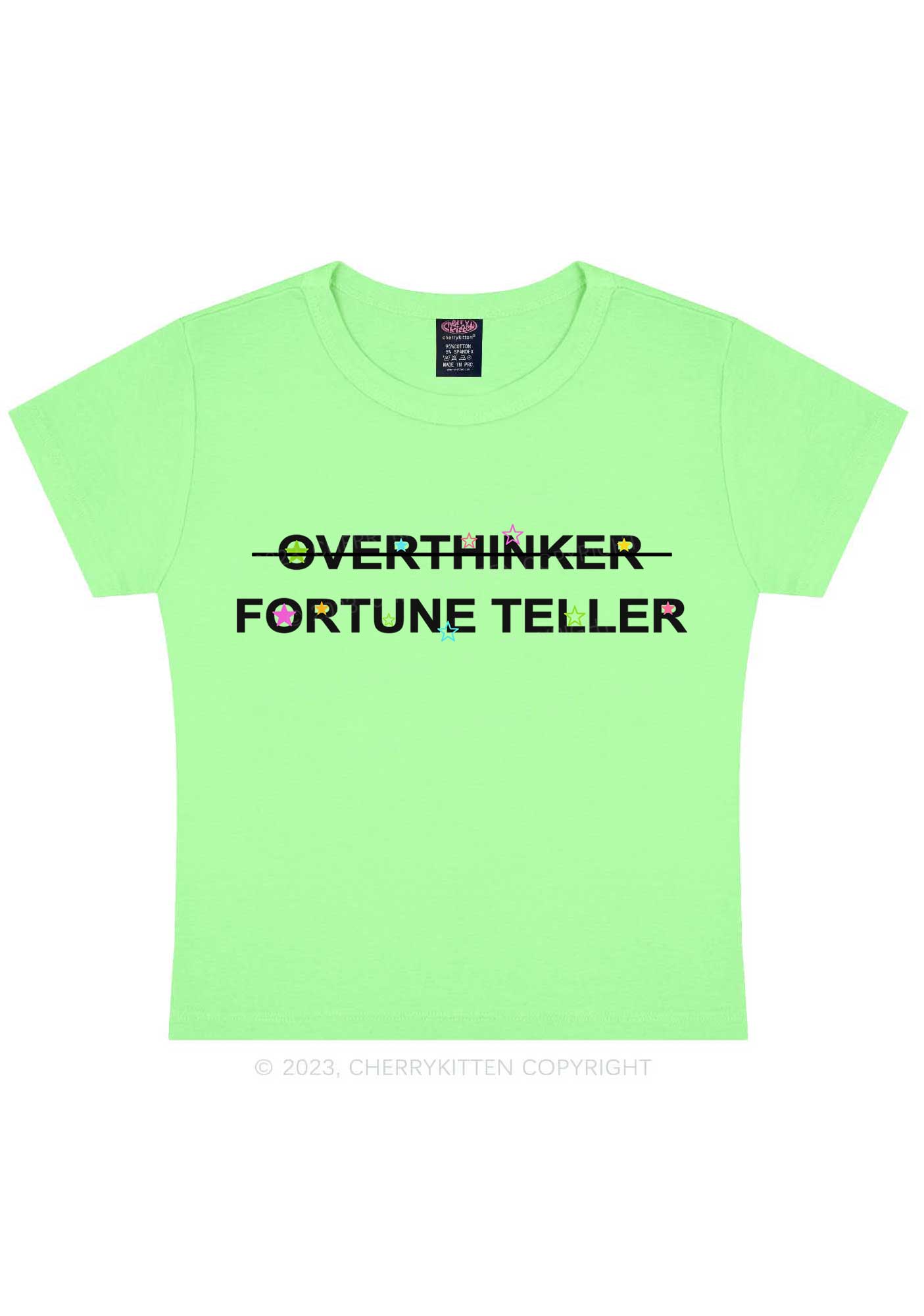 Overthinker Fortune Teller Y2K Baby Tee Cherrykitten