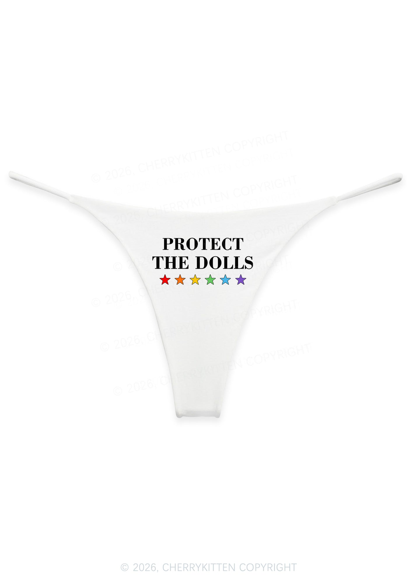 Protect The Dolls Pride Y2K Bikini String Thong Cherrykitten