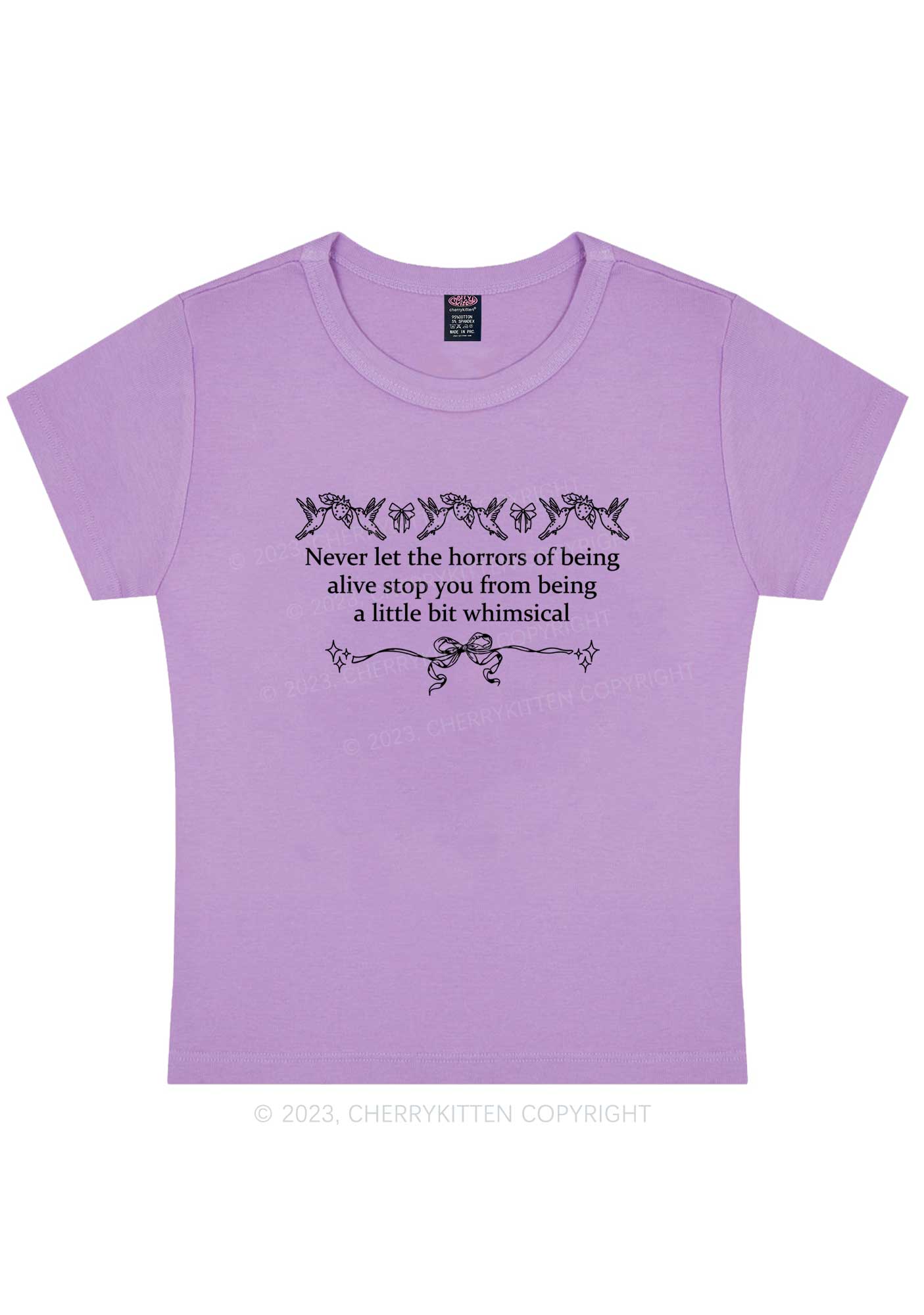 A Little Bit Whimsical Y2K Baby Tee Cherrykitten