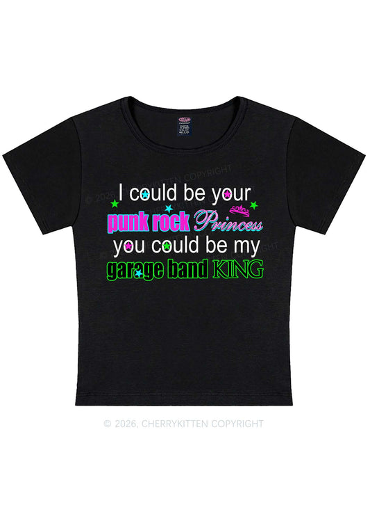 Punk Rock Princess Y2K Baby Tee Cherrykitten