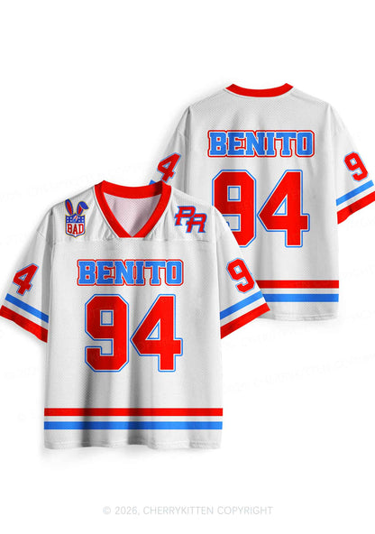 Red Blue Stripe Bunny Y2K Sport Jersey Shirts Cherrykitten