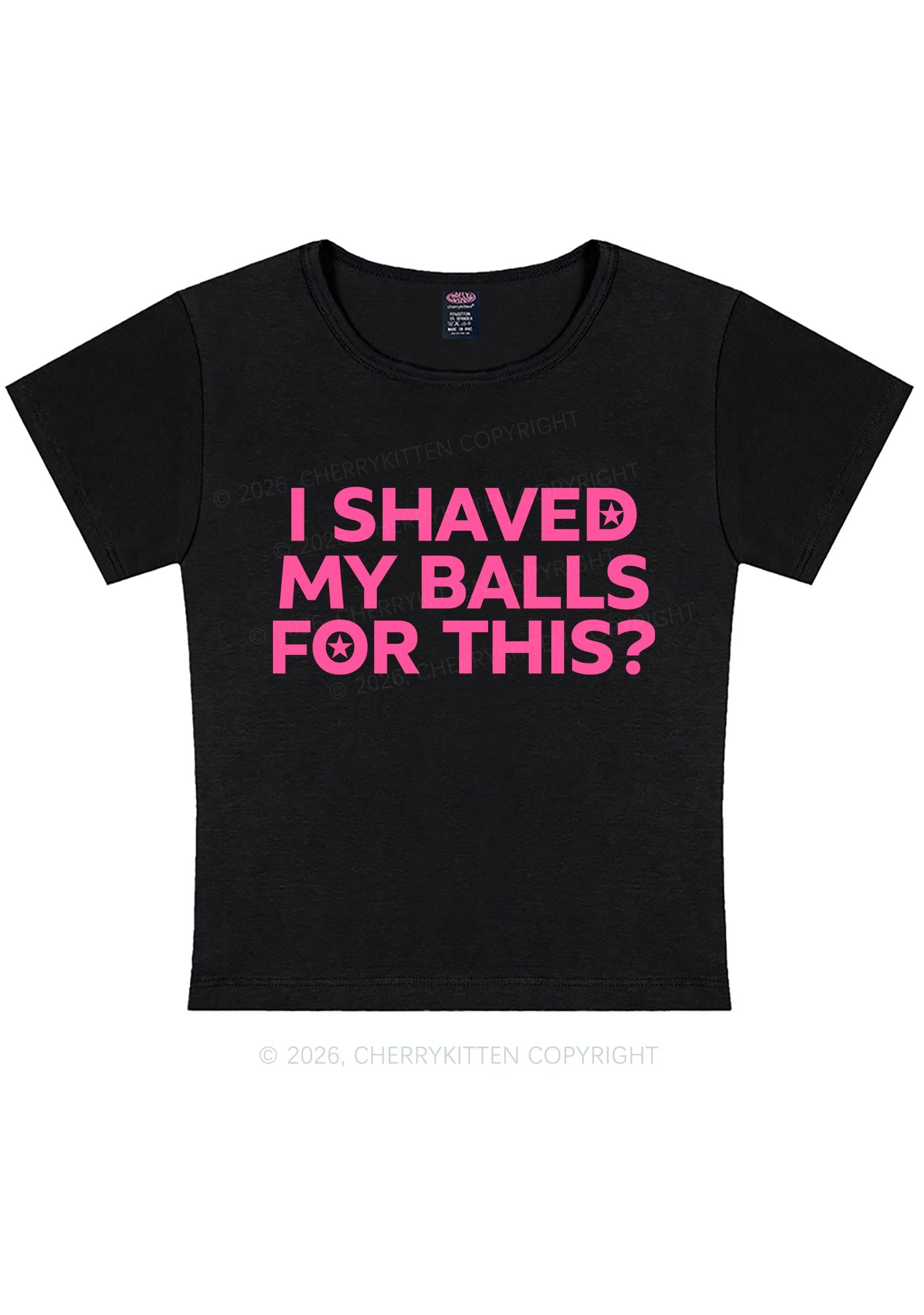 Shaved My Balls For This Y2K Baby Tee Cherrykitten