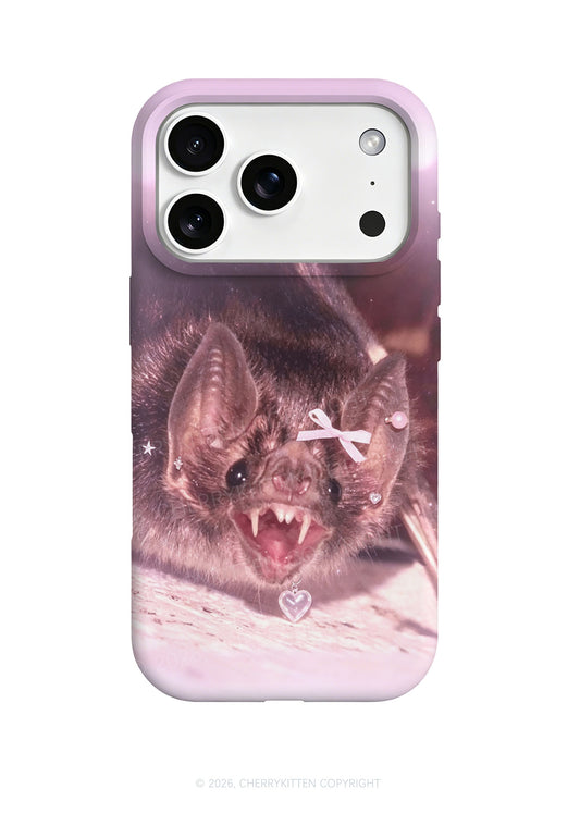 Halloween Pink Bow Bat Y2K Phone Case Cherrykitten