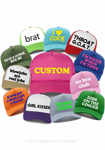 Custom Text Y2K Trucker Hat Cherrykitten