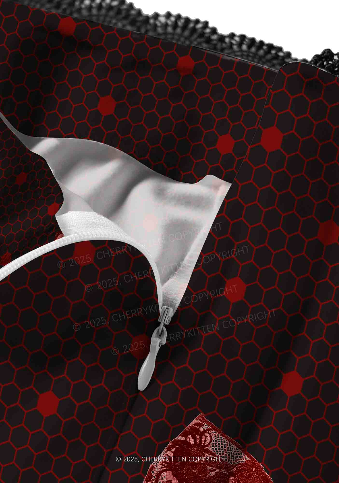 Bow Ties Y2K Print Midi Skirt Cherrykitten