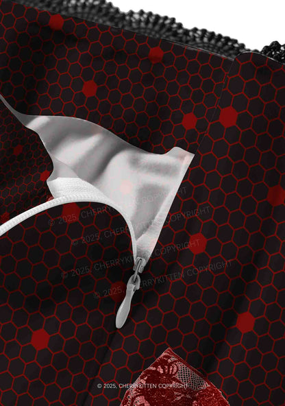 Bow Ties Y2K Print Midi Skirt Cherrykitten