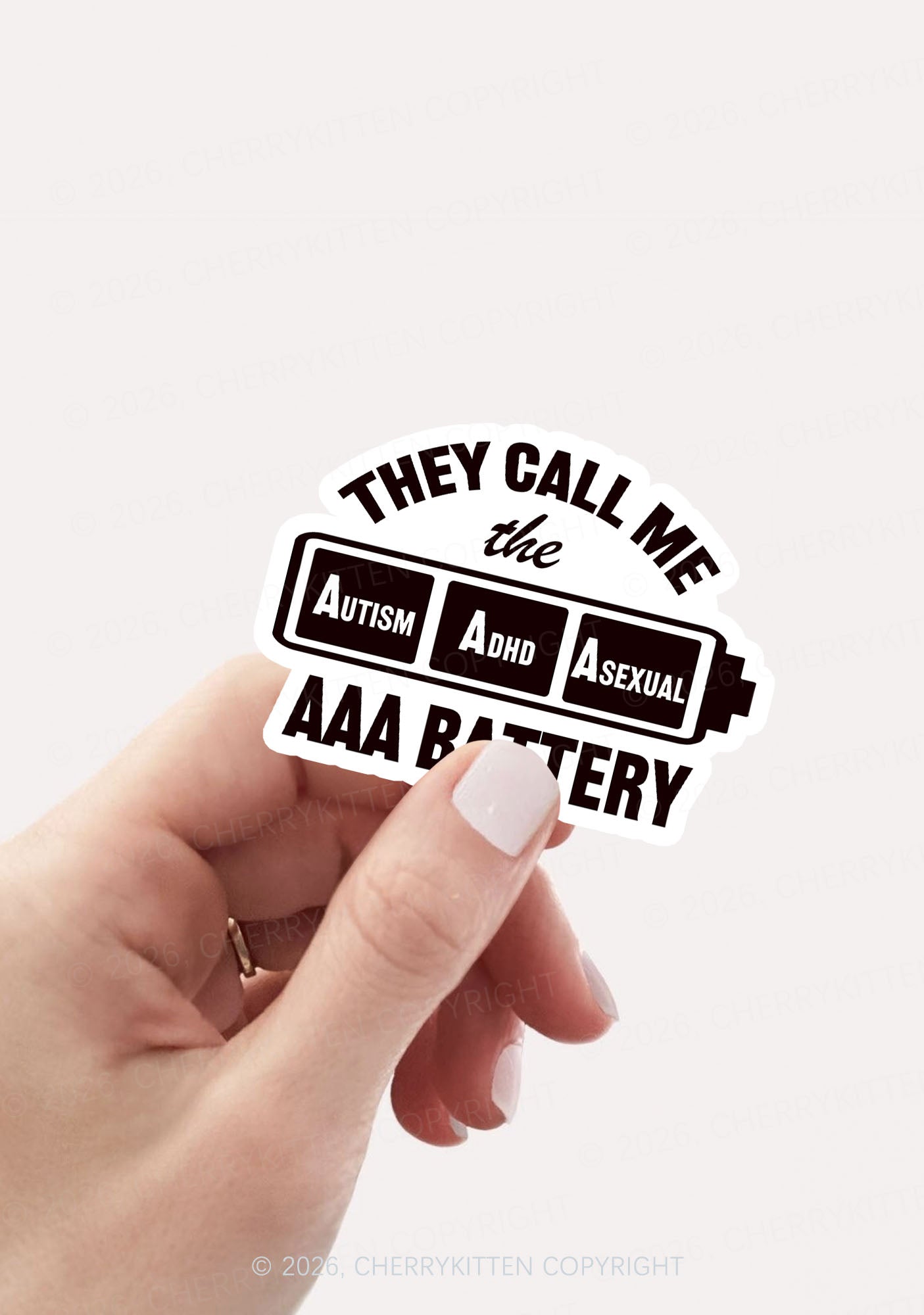 They Call Me AAA Battery Pride 1pc Y2K Sticker Cherrykitten