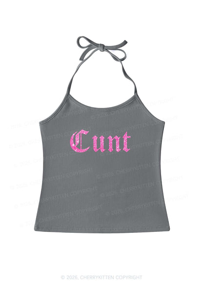 Glitter Cxxt Y2K Halter Neck Cami Cherrykitten