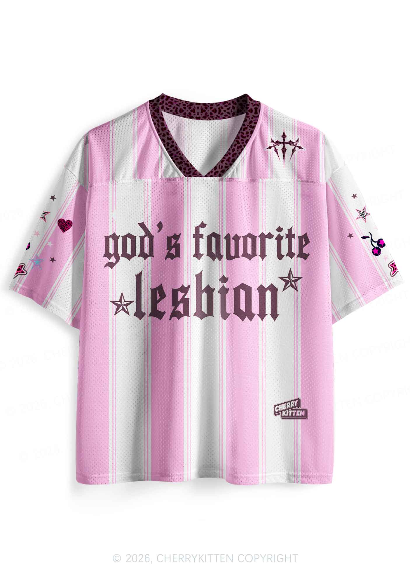Gods Favorite Lesbian Pride Y2K Sport Jersey Shirts Cherrykitten