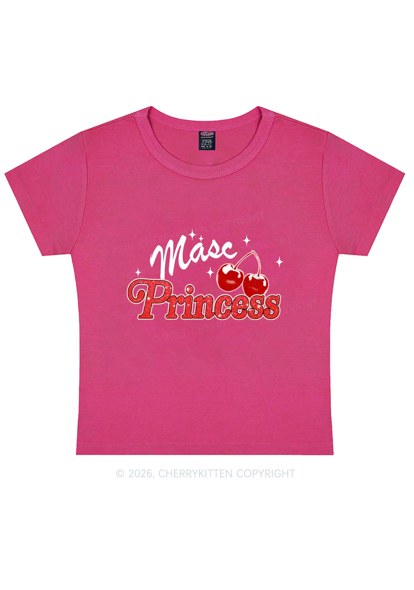 Masc Princess Cherry Pride Y2K Baby Tee Cherrykitten
