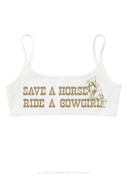 Ride Western Cowgirl Y2K Super Crop Cami Cherrykitten
