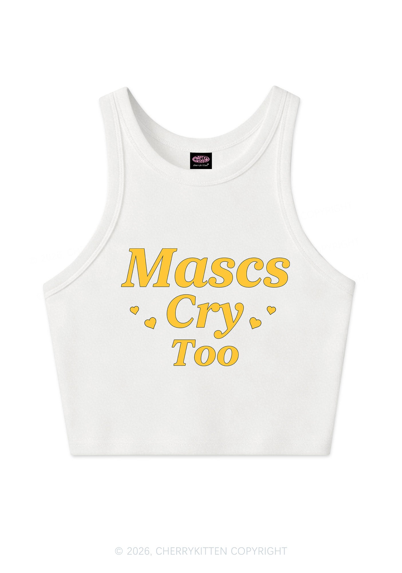 Mascs Cry Too Pride Y2K Crop Tank Top Cherrykitten