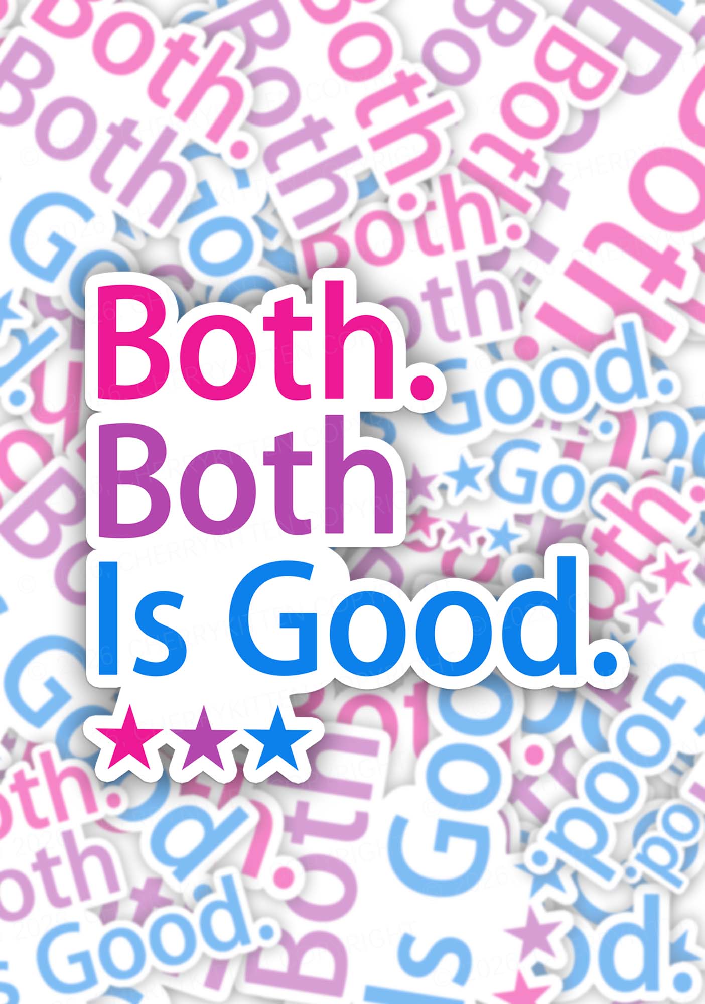 Both Is Good Pride 1pc Y2K Sticker Cherrykitten