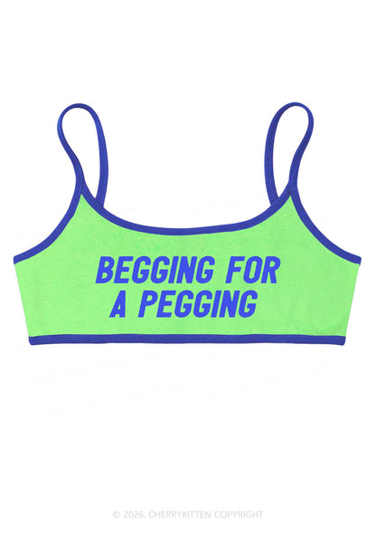 Begging For A Pegging Y2K Super Crop Cami Cherrykitten