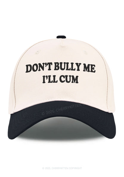 Embroidered Dont Bully Me Y2K Color Block Baseball Cap Cherrykitten