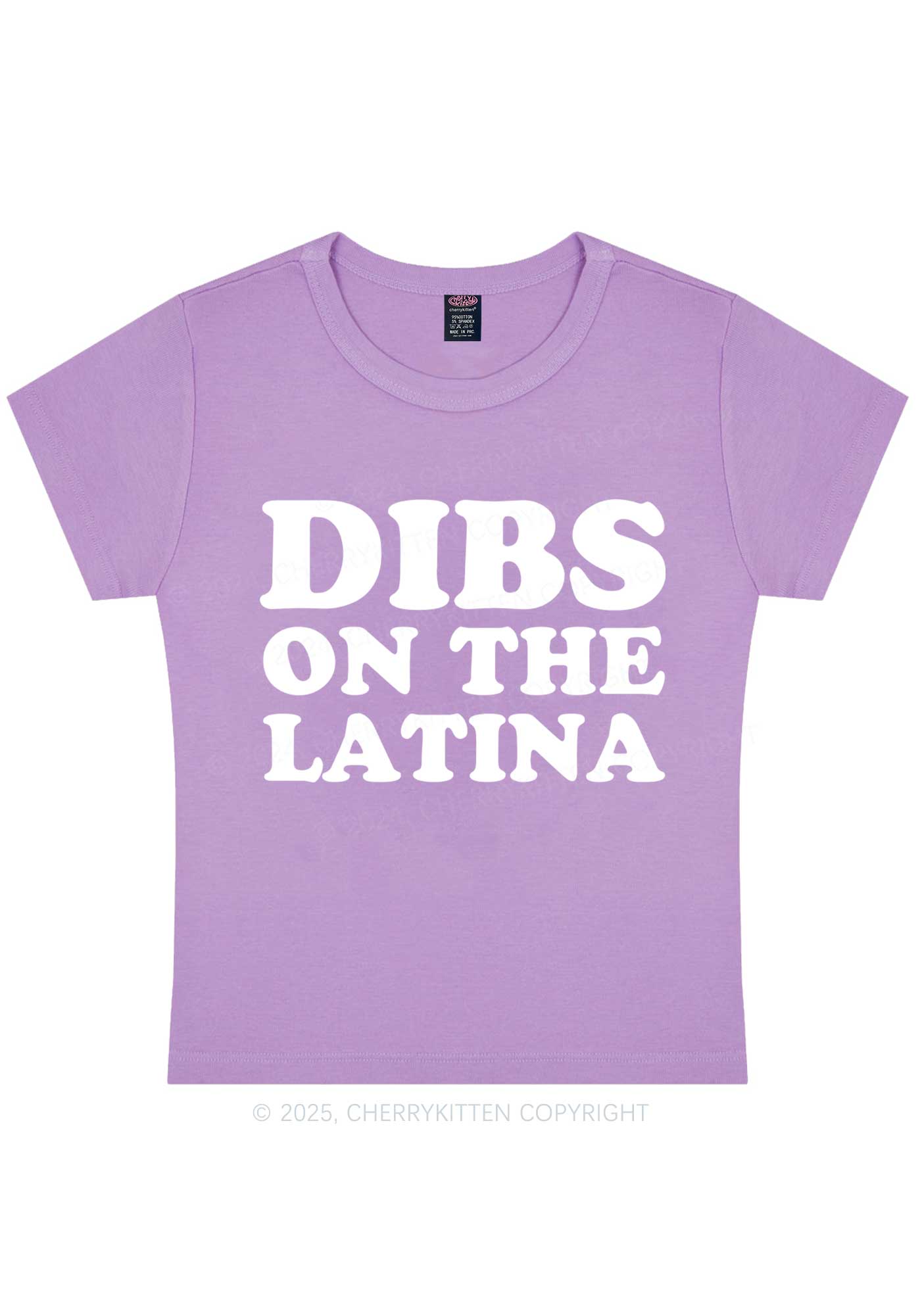 Dibs On The Latina Y2K Baby Tee Cherrykitten