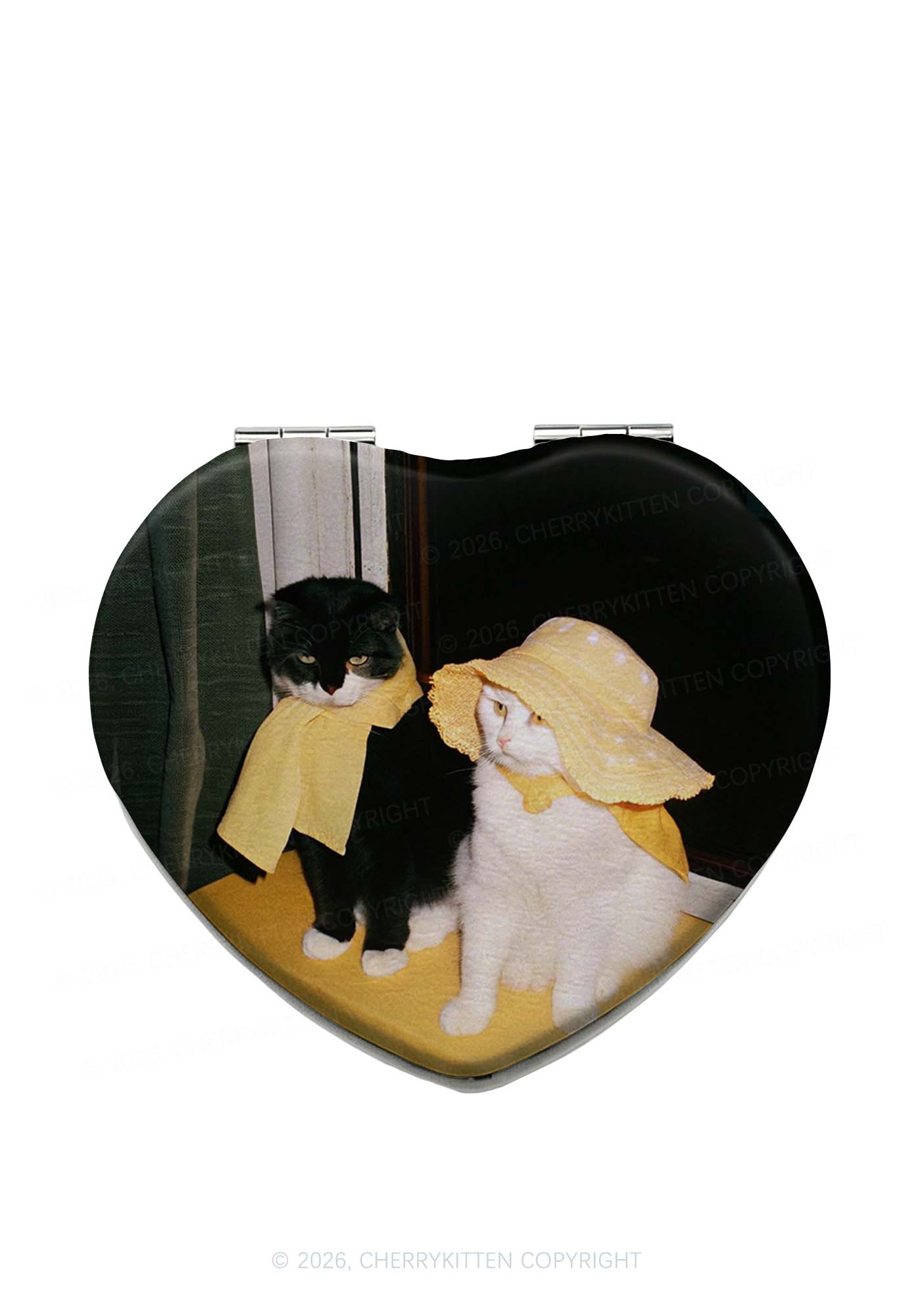 Cats Friend Y2K Folding Makeup Mirror Cherrykitten