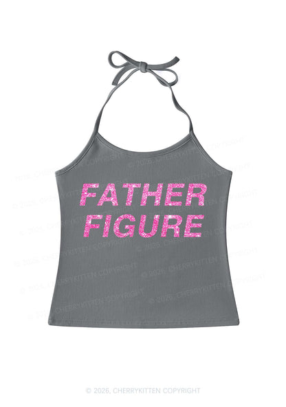 Glitter Father Figure Y2K Halter Neck Cami Cherrykitten
