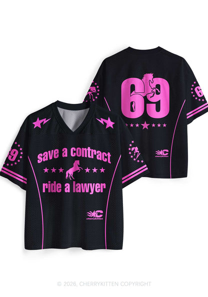 Save Contract Ride Lawyer Y2K Sport Jersey Shirts Cherrykitten